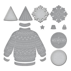 Troqueles grabados Stitched Christmas Sweater de la colección Christmas-3