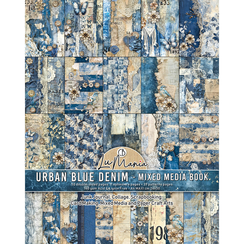 Livre Technique Mixte Denim Bleu Urbain A4 Maxi-1