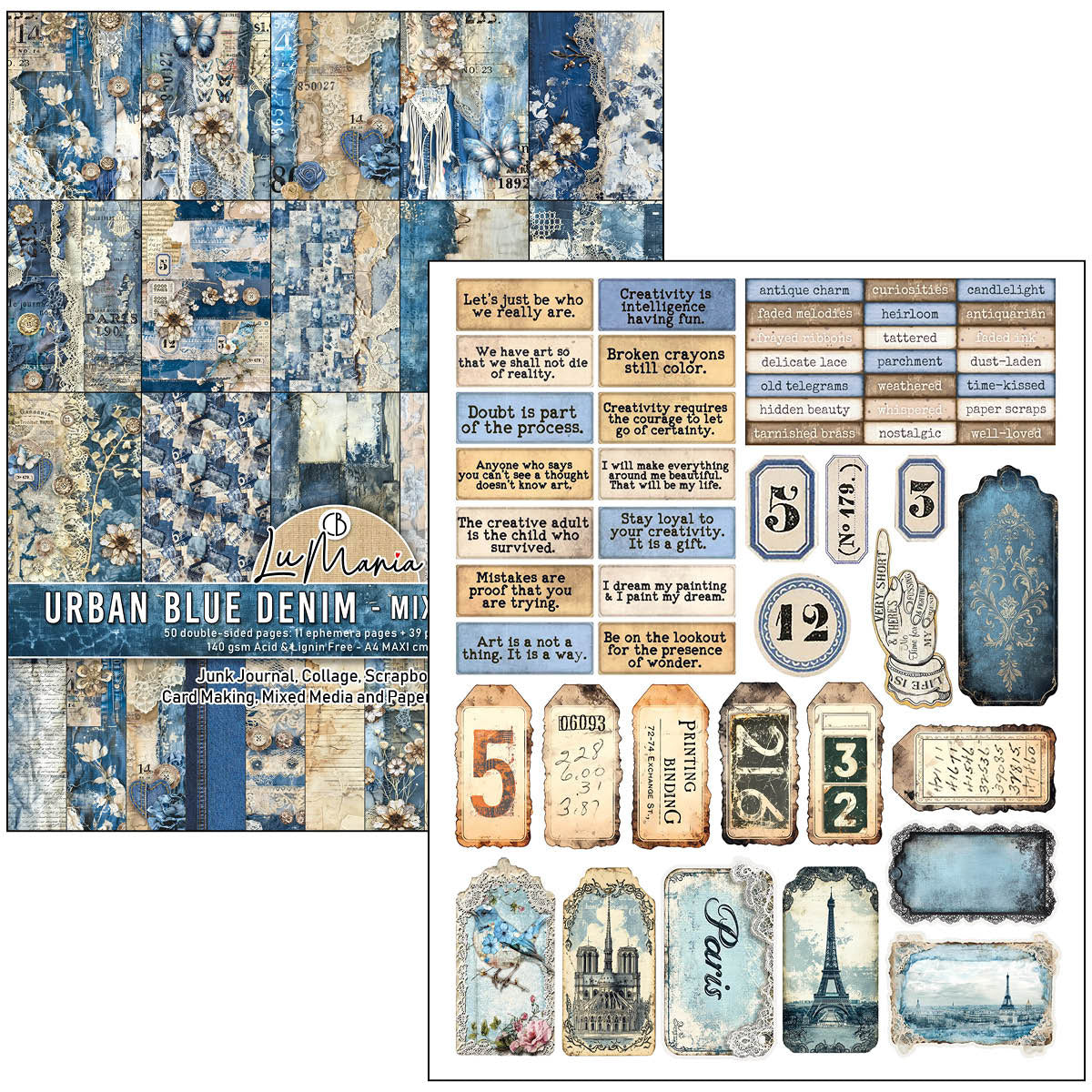 Livre Technique Mixte Denim Bleu Urbain A4 Maxi-2