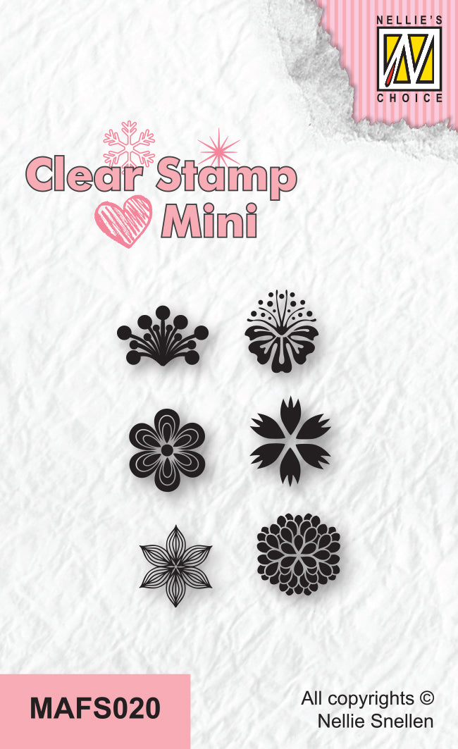 Nellie's Choice Clear Stamp Mini - Flowers-2-1