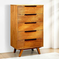 Harmony Solid Wood Dresser with 5 Drawers-11