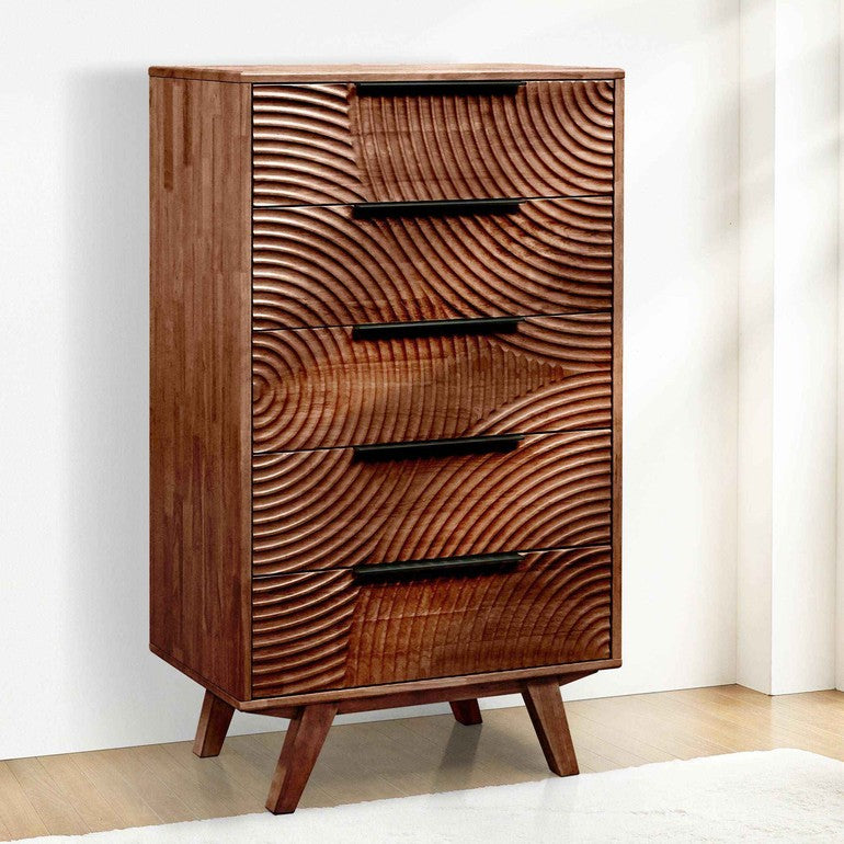 Harmony Solid Wood Dresser with 5 Drawers-20