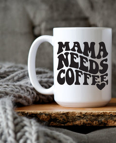 Mama Needs Coffee Mug | Funny Mom Coffee Cup | 15oz Mom Life Mug | Mother’s Day Gift | New Mom Present | Caffeine Lover Gift-1