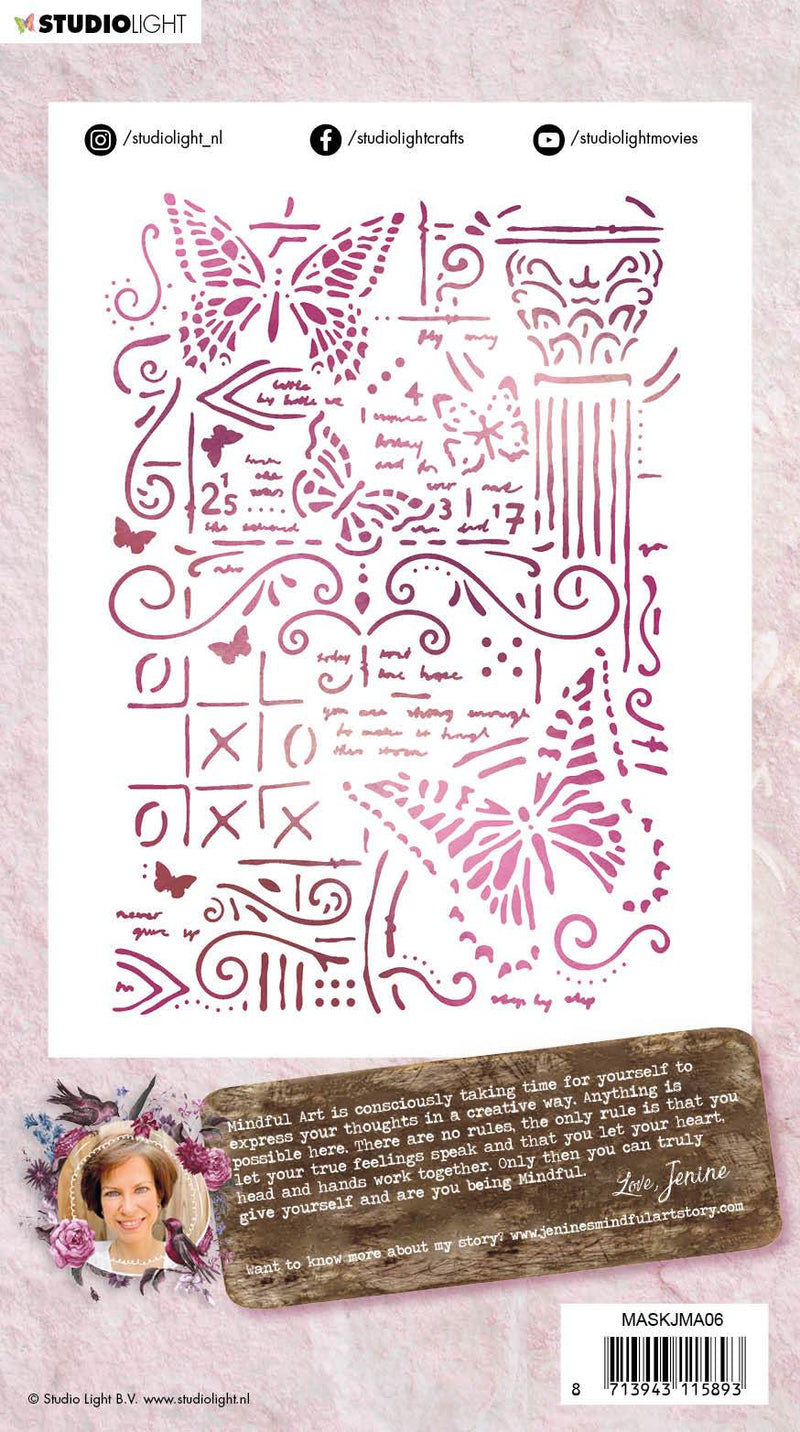Mask Stencil (1) A5 Jenine's Mindful Art 3.0 nr.06-2