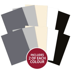 Matt-tastic Adorable Scorable A4 Cardstock x 10 Sheets - Monochromes-1