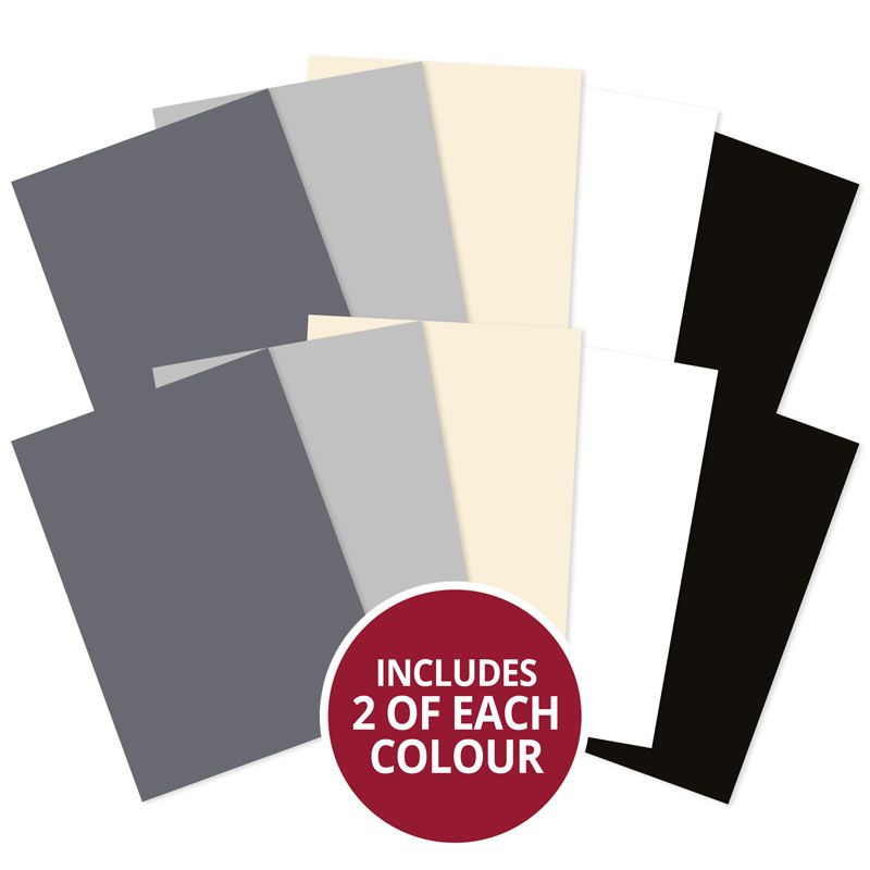 Matt-tastic Adorable Scorable A4 Cardstock x 10 Sheets - Monochromes-1
