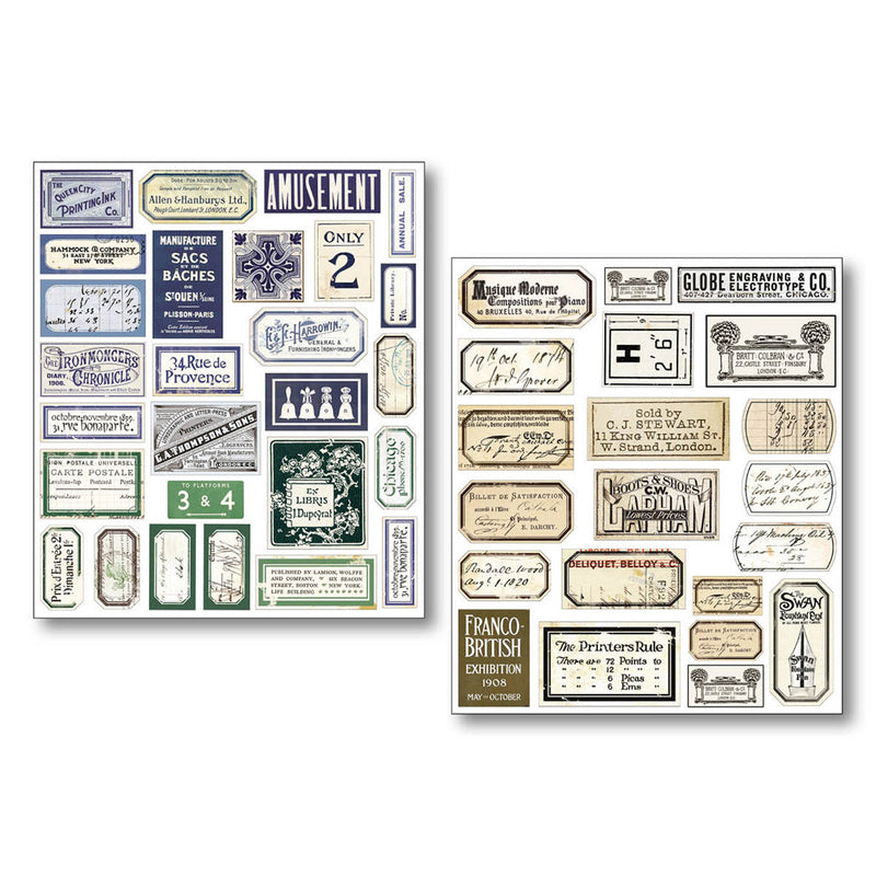 Lot de 10 autocollants techniques mixtes - Écritures anciennes-3