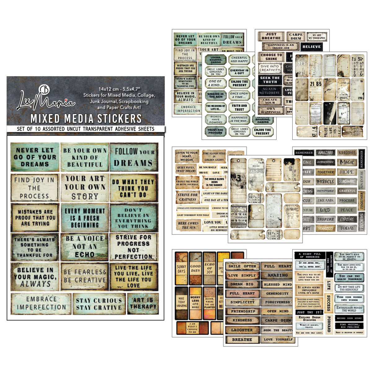 Sticker Set 10/Pkg Kind Thoughts-1