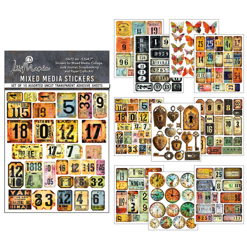Sticker Set 10/Pkg Scratched Labels-1