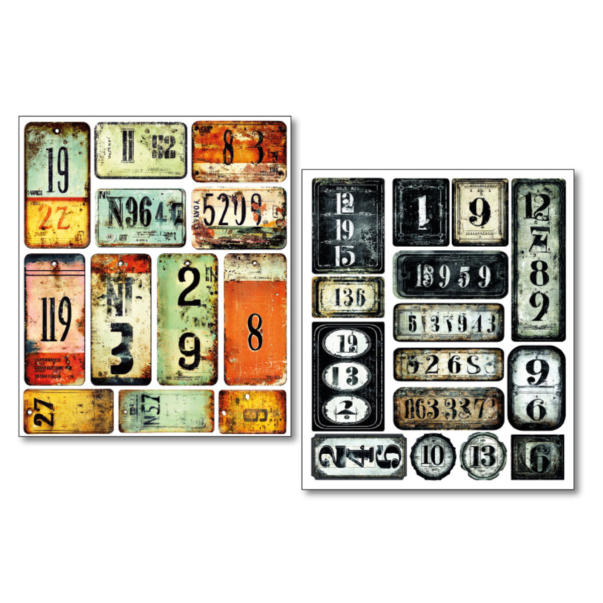 Sticker Set 10/Pkg Scratched Labels-4