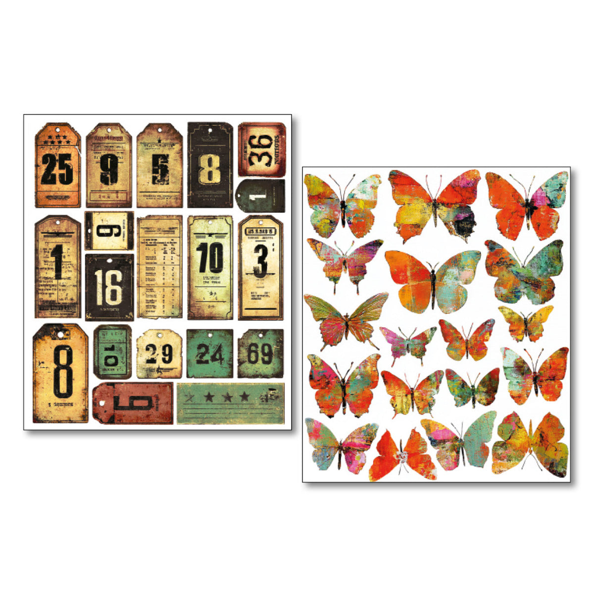 Sticker Set 10/Pkg Scratched Labels-5