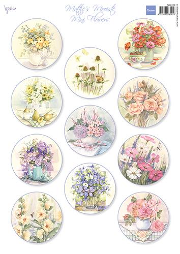 Mattie's Mini's - Flowers A4 Cutting Sheet-1