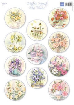 Mattie's Mini's - Flowers A4 Cutting Sheet-1