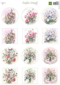 Marianne Design A4 Cutting Sheet - Mattie's Mini's - Bouquets-1