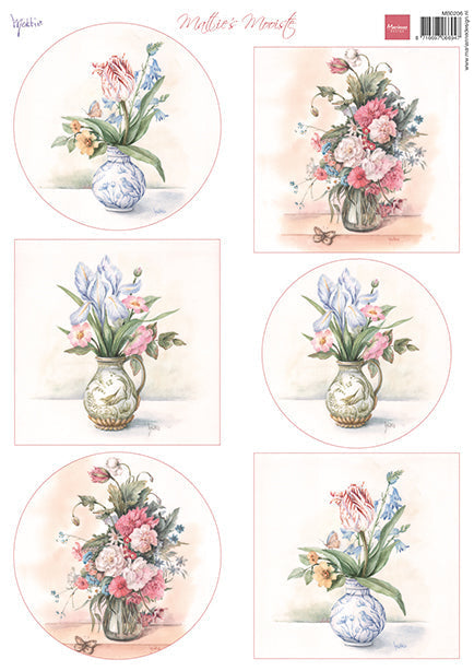 Marianne Design A4 Cutting Sheet - Mattie's Mooiste Vases-1