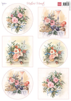 Marianne Design A4 Cutting Sheet - Mattie's Mooiste Spring Bouquets-1