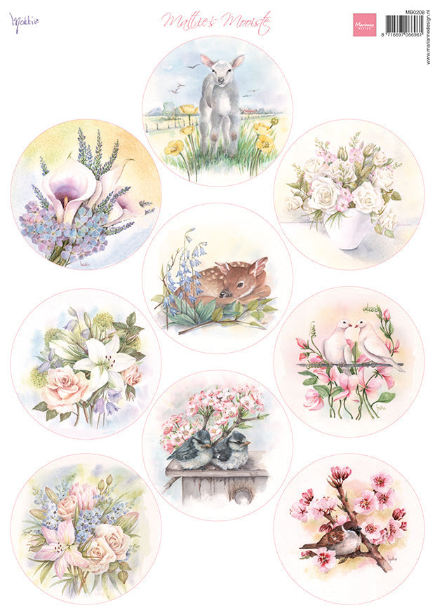 Marianne Design A4 Cutting Sheet - Mattie's Circles - Spring-1