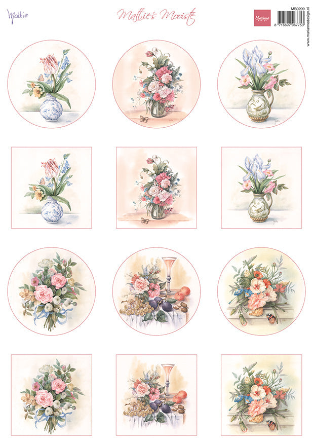 Marianne Design A4 Cutting Sheet - Mattie's Mini's Bouquets-1