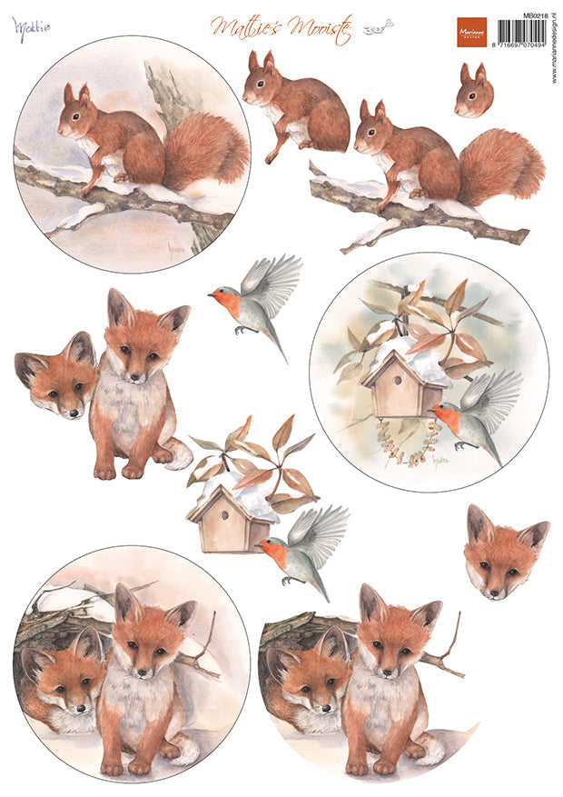 Marianne Design Cutting Sheet - Mattie's Mooiste - 3D Squirrel-1