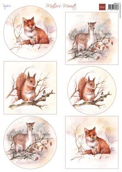 Marianne Design A4 Cutting Sheet - Mattie's Mooiste - Forest Animals-1