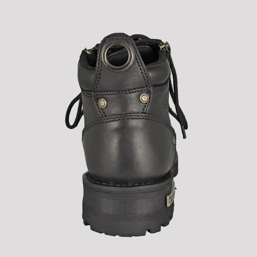 Milwaukee Leather Men's 6" Double Zip Lace Up Motorcycle Boots-5