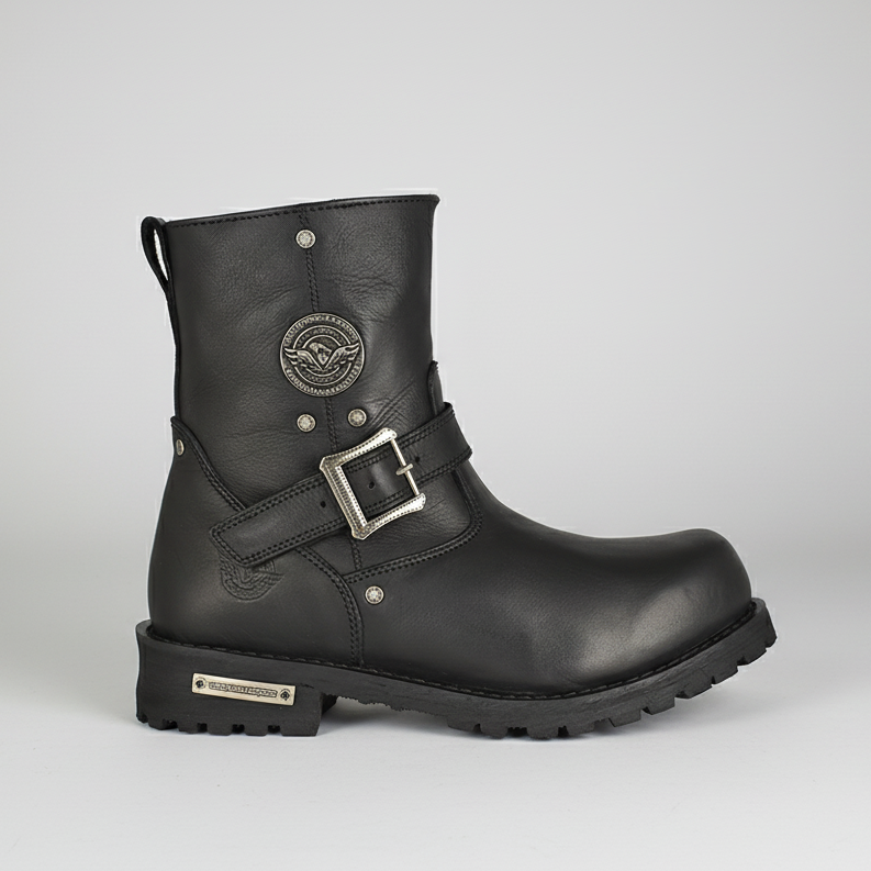 Milwaukee Leather Men's Wide 6" Side Zip Motorcycle Boots-2