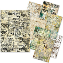 Lot de papiers mixtes A5 Craftmix Time Capsule – 8 feuilles (assortiment papier de soie et vélin)-1