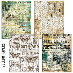 Lot de papiers mixtes A5 Craftmix Time Capsule – 8 feuilles (assortiment papier de soie et vélin)-3