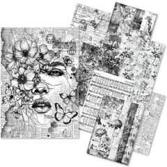 Craftmix Carnet de papiers A5 "Souvenirs Significatifs" - 8 feuilles (assortiment papier de soie et vélin)-1