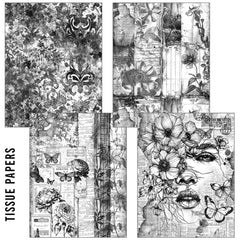 Craftmix Carnet de papiers A5 "Souvenirs Significatifs" - 8 feuilles (assortiment papier de soie et vélin)-2