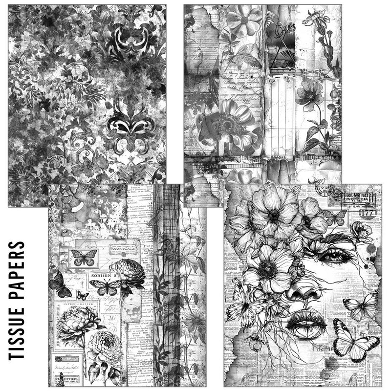 Craftmix Carnet de papiers A5 "Souvenirs Significatifs" - 8 feuilles (assortiment papier de soie et vélin)-2