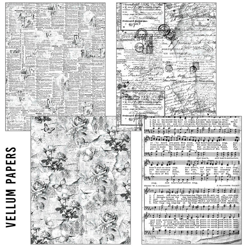 Craftmix Carnet de papiers A5 "Souvenirs Significatifs" - 8 feuilles (assortiment papier de soie et vélin)-3