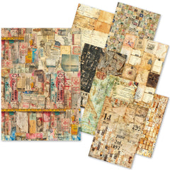Lot de papier A5 Craftmix Journey Ahead - 8 feuilles (assortiment papier de soie et vélin)-1