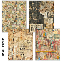 Lot de papier A5 Craftmix Journey Ahead - 8 feuilles (assortiment papier de soie et vélin)-2