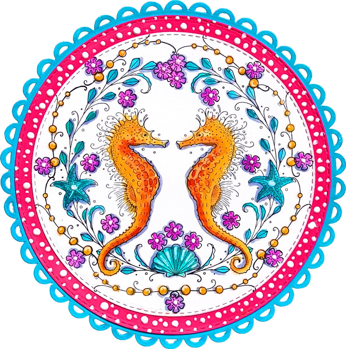 Set de sellos transparentes Seas The Day de 6 pulgadas x 8 pulgadas de Pink Ink Designs-7
