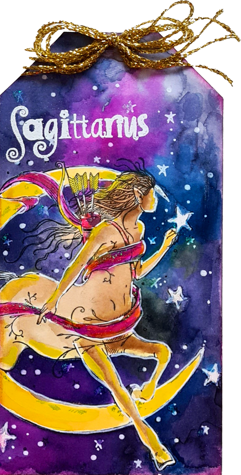 Pink Ink Designs Sagittarius Lot de tampons transparents 6 po x 8 po-8