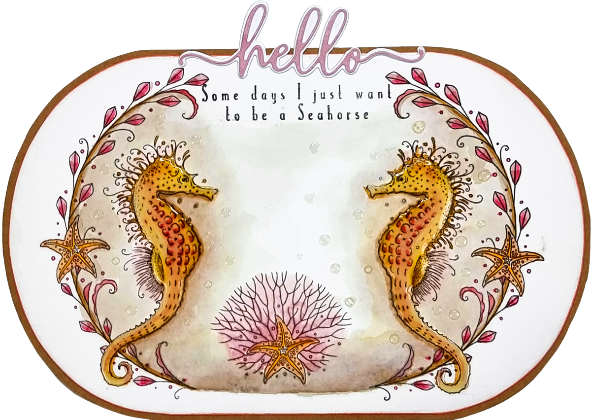 Set de sellos transparentes Seas The Day de 6 pulgadas x 8 pulgadas de Pink Ink Designs-10
