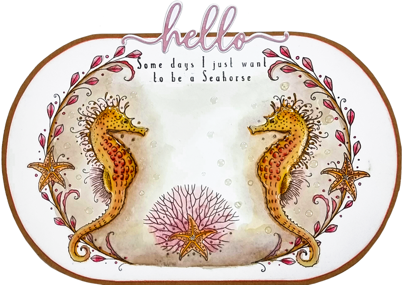 Set de sellos transparentes Seas The Day de 6 pulgadas x 8 pulgadas de Pink Ink Designs-10