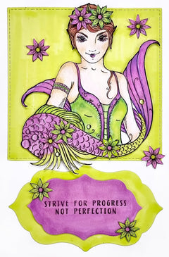 Pink Ink Designs Capricorn 15,2 x 20,3 cm Lot de Tampons Transparents-4