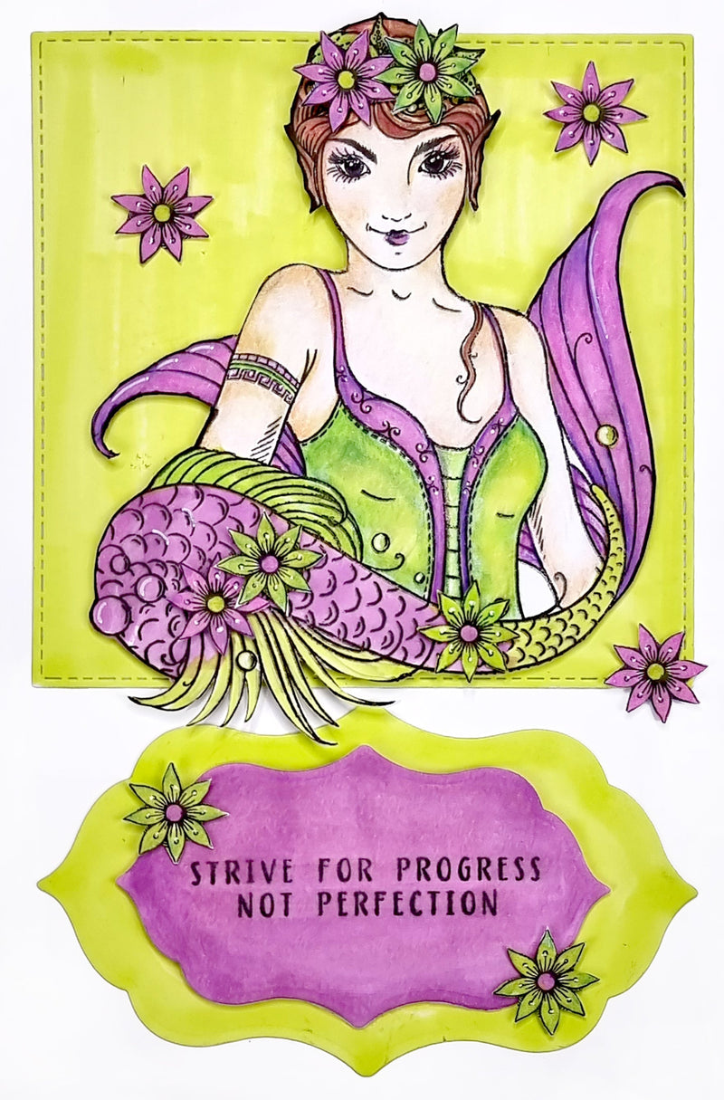 Pink Ink Designs Capricorn 15,2 x 20,3 cm Lot de Tampons Transparents-4