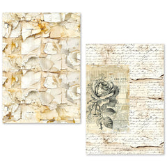 Lot de 24 feuilles de papier de soie A5 – Manuscrit vintage-12
