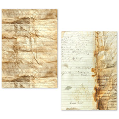 Lot de 24 feuilles de papier de soie A5 – Manuscrit vintage-3