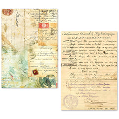 Lot de 24 feuilles de papier de soie A5 – Manuscrit vintage-6