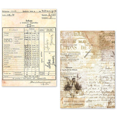 Lot de 24 feuilles de papier de soie A5 – Manuscrit vintage-8
