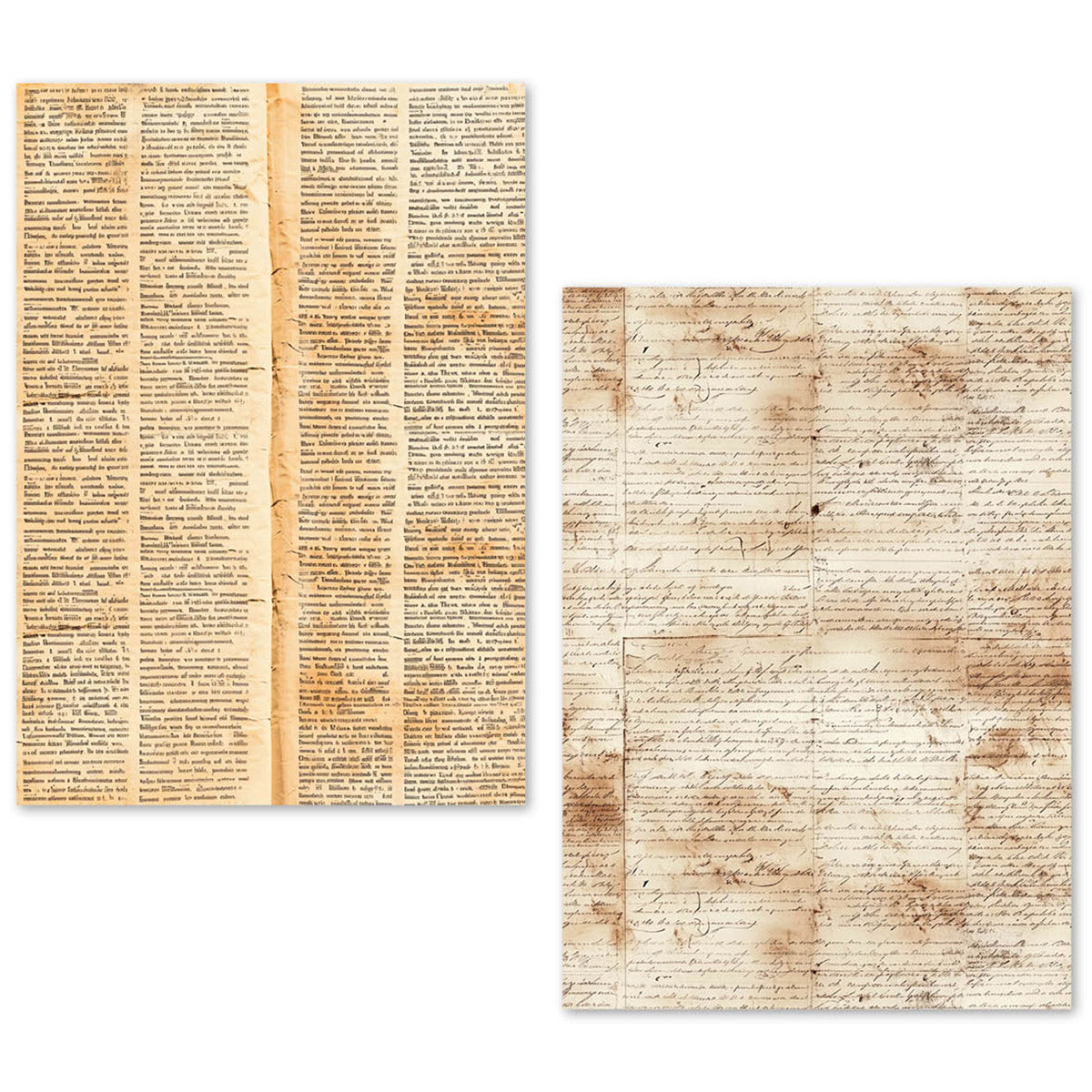 Lot de 24 feuilles de papier de soie A5 – Manuscrit vintage-9