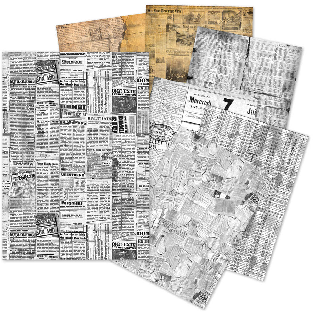 Ensemble de papier de soie A5 – 24 feuilles de papier journal-1