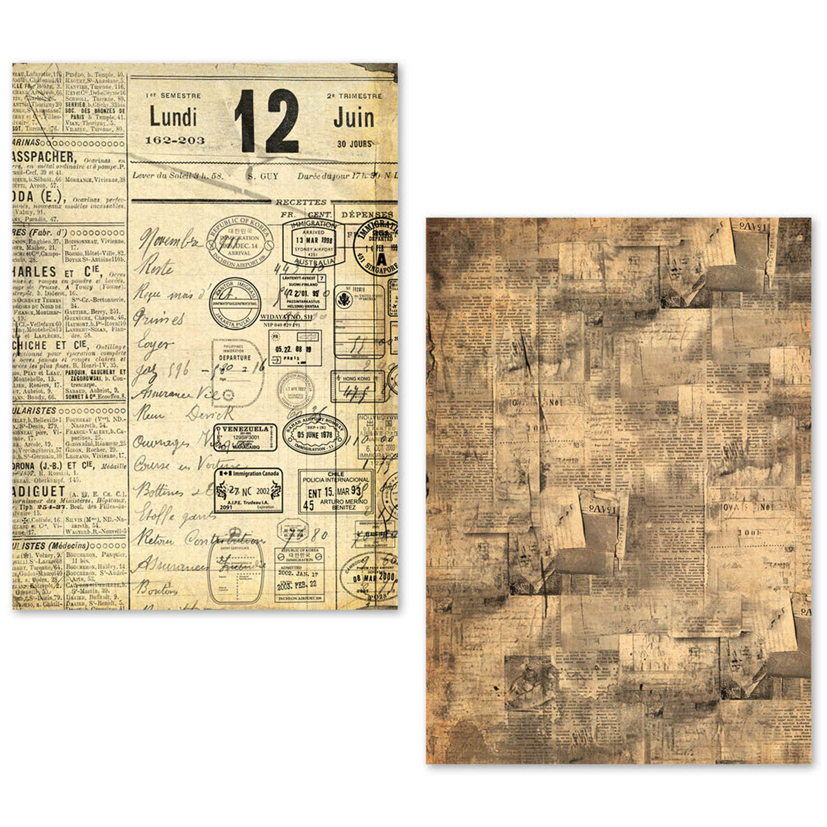 Ensemble de papier de soie A5 – 24 feuilles de papier journal-12