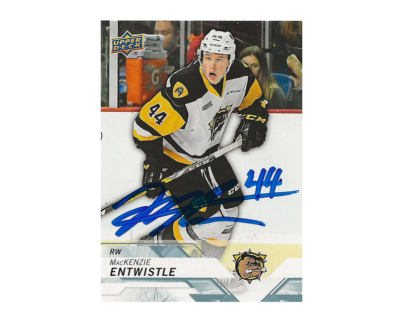Mackenzie Entwistle Autographed 2018-19 Upper Deck CHL #182 Hockey Card-1
