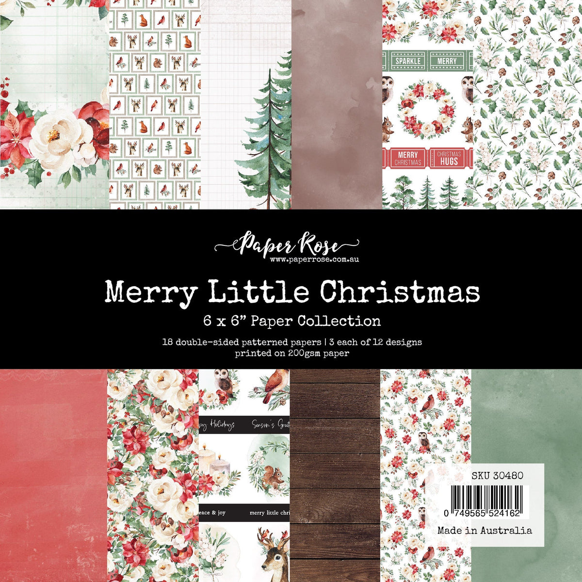Collection de papiers "Joyeux Petit Noël" 6x6 30480-1