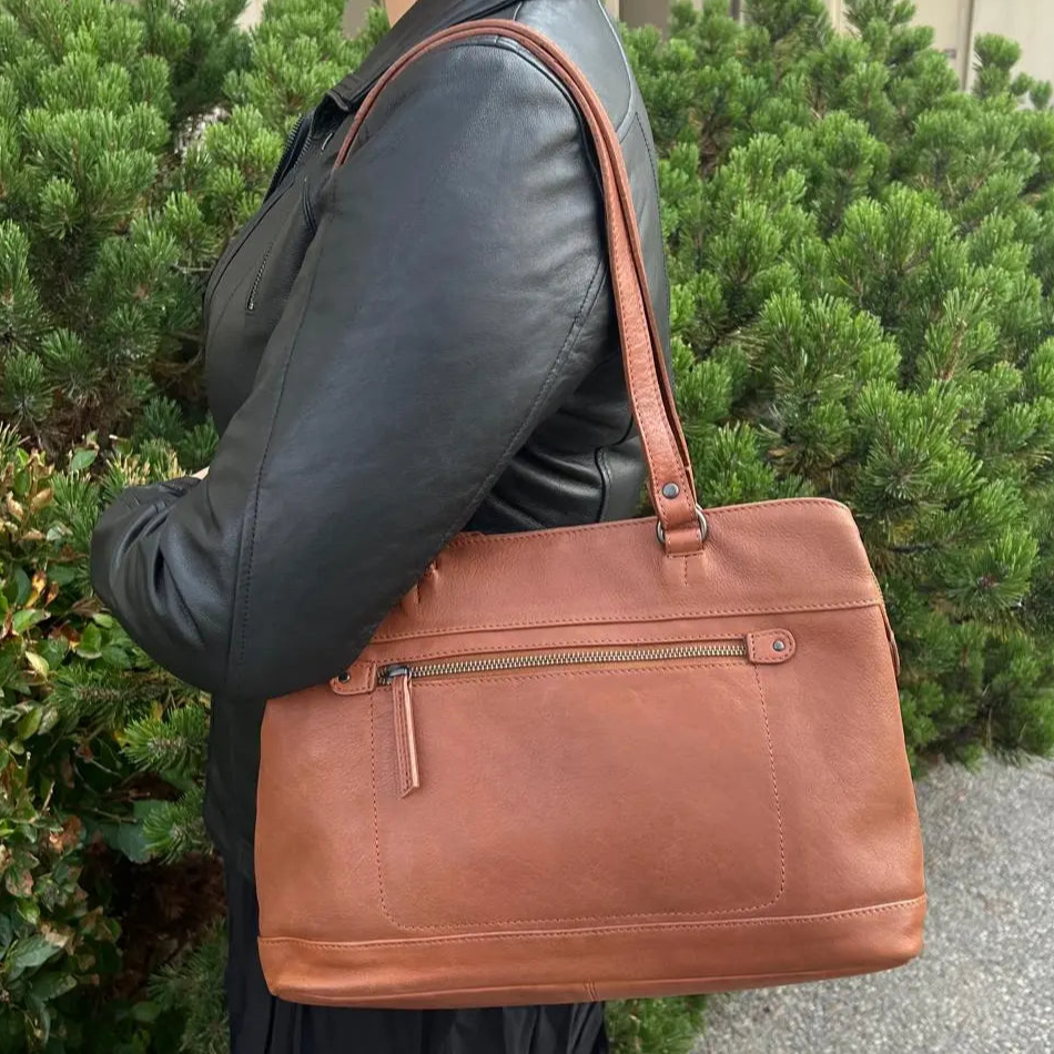 MET Classic Leather Bag with Dual Handles-1